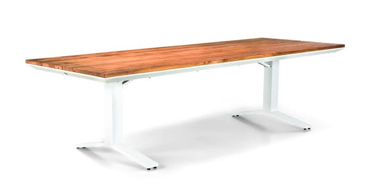 Suns Stockholm eettafel wit 220 x 100 cm |, Jardin & Terrasse, Ensembles de jardin