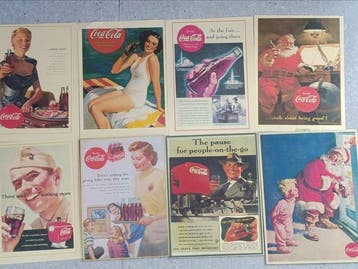 Collectie merkartikelen - Lotto Coca-Cola: 8 vintage