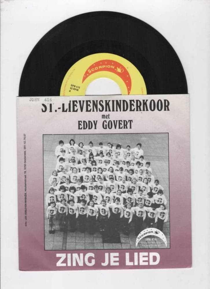 St.-Lievens Kinderkoor, Eddy Govert - Zing Je Lied / Muziek-, CD & DVD, Vinyles Singles, Enlèvement ou Envoi