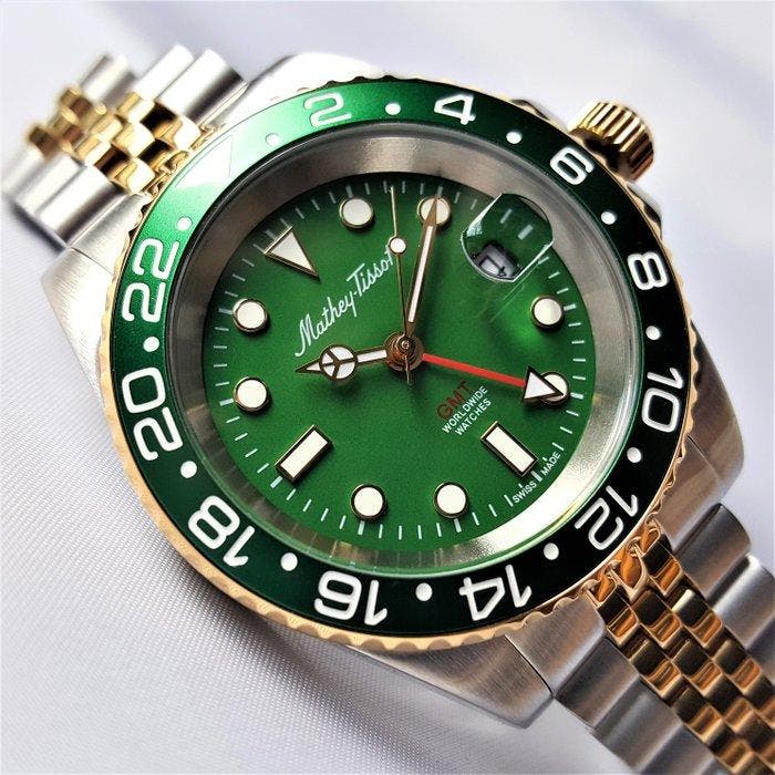 Mathey-Tissot - GMT - Worldwide - Swiss 18K Gold - New -, Bijoux, Sacs & Beauté, Montres | Hommes