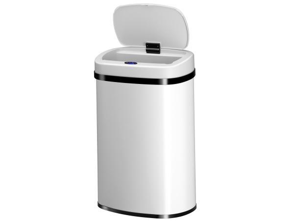 Veiling - Automatische Prullenbak - 50 Liter - Wit - Rechtho, Maison & Meubles, Accessoires pour la Maison | Poubelles