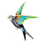 Fako Bijoux - Broche - Vogel - Zwaluw - 50x56mm - Witte Kop, Handtassen en Accessoires, Broches, Verzenden, Nieuw