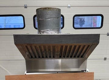 RVS Afzuigkap, B90 x D107 x H57 cm, zonder motor