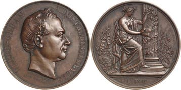 Brons medaille 1860 Belgie Leopold I 1830-1865, Verzenden, België