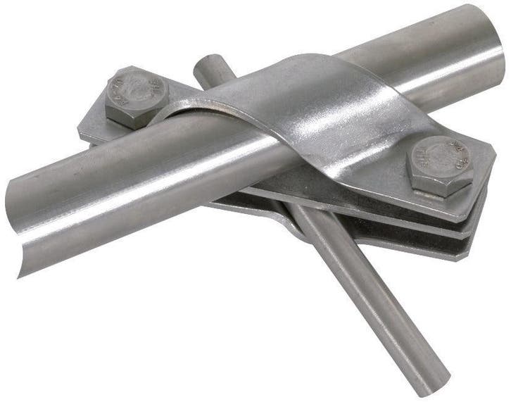 Dehn StSt Connection Bracket For Earth Rods V4A D25mm Rd, Bricolage & Construction, Électricité & Câbles, Envoi