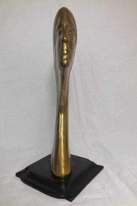 sculptuur, Hoofd. - 28 cm - Brons, Antiquités & Art, Curiosités & Brocante