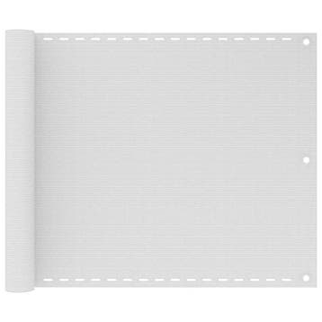 vidaXL Balkonscherm HDPE 75x400 cm wit, Verzenden