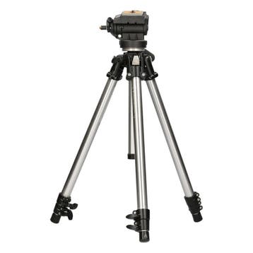 Manfrotto 190 statief met 128RC videokop met garantie, Ophalen of Verzenden, Gebruikt