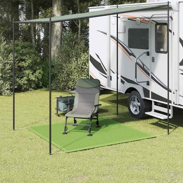 vidaXL Tenttapijt 250x250 cm HDPE lichtgroen, Verzenden, Nieuw
