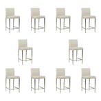 Set van 10 Leren barkrukken Bright laag - Toledo Misty, Nieuw, Leer, Ophalen of Verzenden, 90 cm of meer