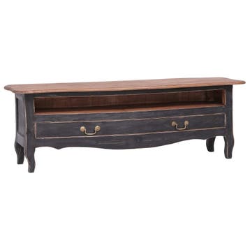 vidaXL Tv-meubel 120x30x40 cm massief mahoniehout zwart, Verzenden, Nieuw
