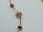 24 karaat - Murano-glas, Geel goud - Halsketting - 24 kt, Antiek en Kunst