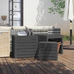vidaXL 3-delige Tuinboxset massief grenenhout grijs, Verzenden, Nieuw
