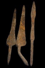 Romain antique Fer pointes de flèche anciennes, grandes, de