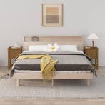 vidaXL Nachtkastjes 2 st 40x35x61,5 cm massief grenenhout, Verzenden, Nieuw