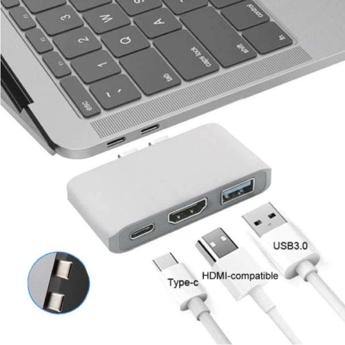 3 in 1 USB-C Hub voor Macbook Pro / Air - USB 3.0 / Type C /, Computers en Software, Pc- en Netwerkkabels, Nieuw, Verzenden
