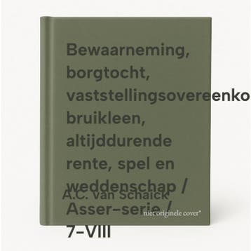 Bewaarneming, borgtocht, vaststellingsovereenkomst,, Verzenden, Zo goed als nieuw, A.C. van Schaick