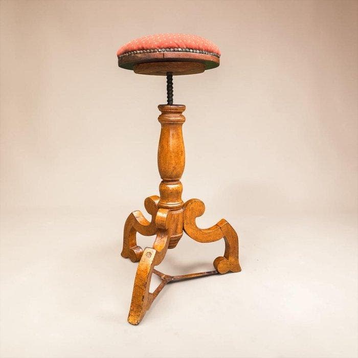 Kruk - Eik - Victoriaanse pianokruk, Antiek en Kunst, Curiosa en Brocante