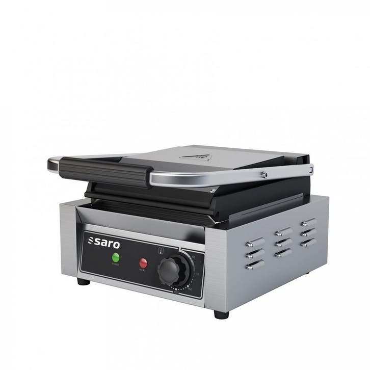 Contactgrill PG1 | Gegroefd | 1.8kW | Met Gietijzeren Plaat, Articles professionnels, Horeca | Équipement de cuisine, Envoi