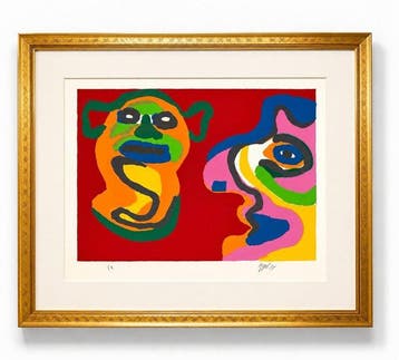 Karel Appel (1921-2006) - Waiting for the second kiss (from