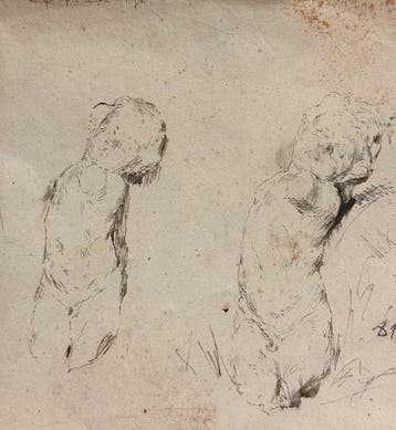 Domenico Morelli (1823-1901) - Studio di Putti, Antiek en Kunst