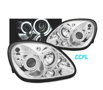 Phares Pour Mercedes Classe Slk R170 96-04 Angel Eyes Ccfl F, Verzenden