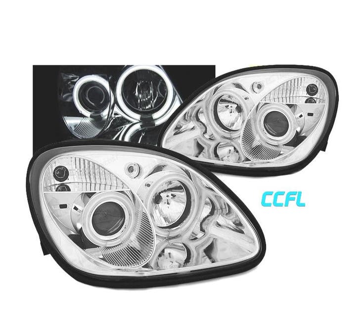 Phares Pour Mercedes Classe Slk R170 96-04 Angel Eyes Ccfl F, Auto-onderdelen, Verlichting, Verzenden