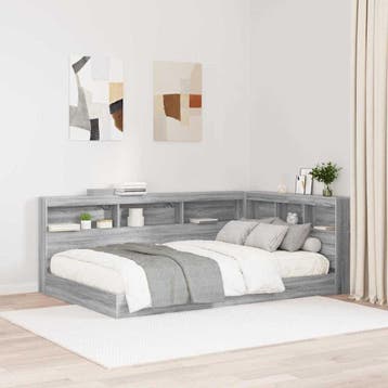vidaXL Opberghoofdbord met plank Grijs Sonoma 207,5 x 137,5, Verzenden, Nieuw