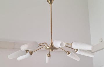 Plafondlamp - Messing, Glas - Messing Sputnik-lamp
