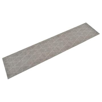 vidaXL Keukenmat wasbaar geruit 60x300 cm fluweel, Verzenden