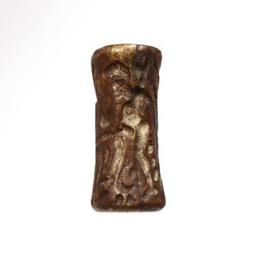 Anatolisch Brons Cilinderzegel met jachtscène