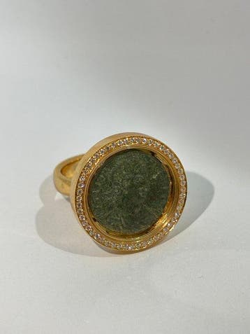 Giorgio Visconti - Ring met amulet - 18 karaat Geel goud -