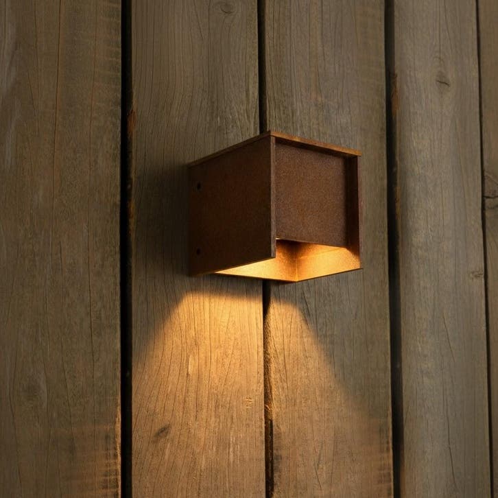 Wandverlichting modern Core Muurlamp Corten, Tuin en Terras, Buitenverlichting, Verzenden