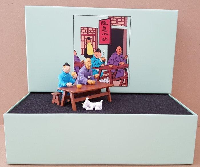 Tintinimaginatio 29263 - Tintin - Scène déjeuner - Le Lotus, Boeken, Strips | Comics