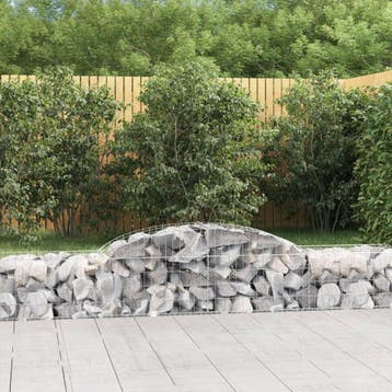 vidaXL Schanskorven 10 st gewelfd 300x50x40/60 cm, Verzenden