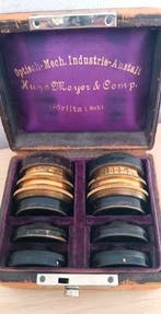 Meyer-Optik Görlitz Zwei Vintage Brass Stereooptiken mit je