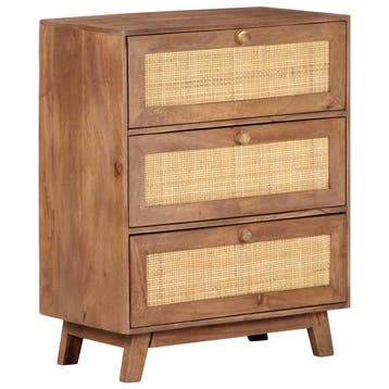 vidaXL Dressoir 61x35x76 cm massief mangohout, Verzenden, Nieuw