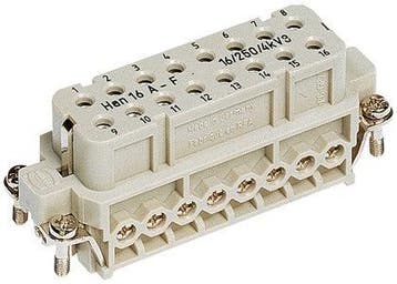 Harting Han A 16 Positions Connecteur Femelle DInsertion -, Verzenden
