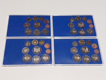 Duitsland, Bondsrepubliek Year Mint Set 4x 1981, various