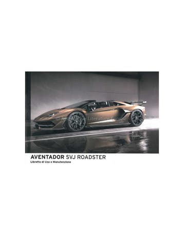 2020 LAMBORGHINI AVENTADOR SVJ ROADSTER INSTRUCTIEBOEKJE