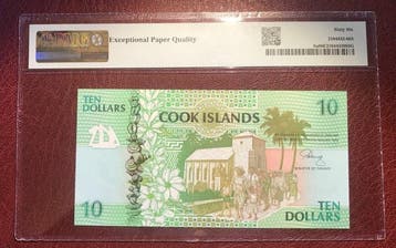 Îles Cook. - 10 Dollars ND (1992) - Pick 8a (Sans prix de, Postzegels en Munten, Bankbiljetten | Europa | Niet-Eurobiljetten