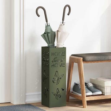 vidaXL Regen Paraplu Stand Olijfgroen 15,5 x 15,5 x 49 cm, Verzenden, Nieuw