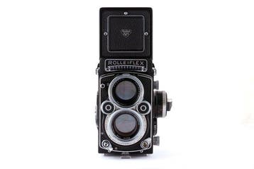 Rollei Flex 2.8F White Face + Tas Twin lens reflex camera