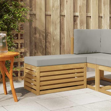 vidaXL Buitenstoel Bank Massief Acacia Hout Whitewash en, Verzenden, Nieuw
