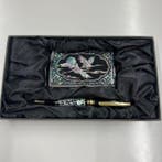 Korean Lacquerware Business Card Holder & Ballpoint Pen Set