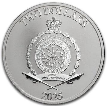 Niue. 2 Dollars 2025 – Captain America vs. Thanos – 1 oz