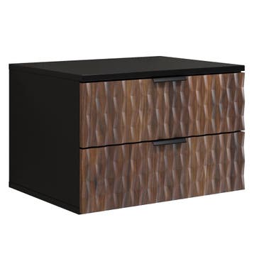 Wastafelkast Java 63 x 48 x 40 cm – Walnoot Bruin met Zwart, Verzenden, Nieuw