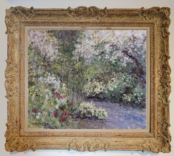 Chris van Dijk (1952) Impressionist -  Jardin à Avallon