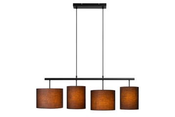 Hanglamp Lucide MAYA -  - 4xE27 - Zwart, Verzenden