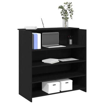 vidaXL Receptiebalie zwart eiken 100x50x103,5 cm bewerkt, Verzenden, Nieuw